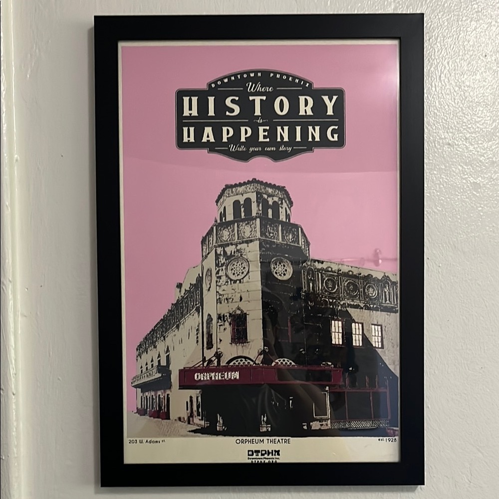 Pink and Black Orpheum Theatre Art Print